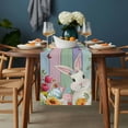 thumbnail image 2 of Easter Bunny Table Runner - 108 Inch Long, Kitchen Dining Table Runner Dresser Scarves, Farmhouse Watercolor Eggs Tulip Wood Grain Farmhouse Decor for Coffee Tables Wedding Party Banquet, 2 of 8