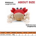thumbnail image 4 of 1pc Crab Design Pet Grinding Teeth Squeaky Plush Toy Durable Chew Toy For Dog Interactive Supply, 4 of 4