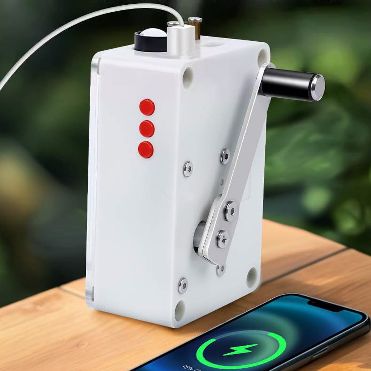 USB 5 Volts Charger Hand Crank Generator Portable Emergency Power Pack Phone Charger Outdoor Lighting Ignition