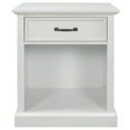 thumbnail image 4 of Modern Wooden Nightstand with 1-Drawer for Living Room, White, 4 of 11