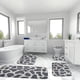 thumbnail image 1 of Juego de alfombras de baño de 5 piezas de color mixto manchado, alfombras de baño de vellón de terciopelo suave, absorbente de agua antideslizante lavable a máquina, marrón grisáceo, varios tamaños, 1 of 7