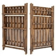 thumbnail image 6 of Renwick 41" x 25" 4" 3-Tier Brown Wood and Metal Striped Plant Stand, 6 of 14