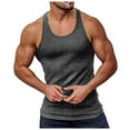 thumbnail image 1 of Ramiter Débardeur Sans Manches Hommes Mode Décontractée Chandail Col Rond Sport Gris Foncé,2TG, 1 of 5