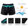 thumbnail image 3 of Pantalones cortos Trajes de baño para mujer Tankini Calzoncillos de baño Parte inferior del traje de baño Pantalones cortos Bañadores de playa - Negro Azul, 3 of 6