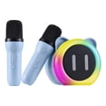 thumbnail image 3 of Portable Karaoke Machine with 2 Wireless Microphones BT Microphone and Speaker KTV Set with RGB Light Effects Handheld Mic Portable Karaoke System Rechargeable for Home Party, 3 of 6
