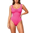 thumbnail image 6 of Idoravan Womens Bodysuits Fitted Summer V-Neck Jumpsuit with Wide Shoulder Straps Spicy Girl Tight Fitting Jumpsuit, 6 of 7