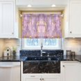 thumbnail image 5 of Yayeee Kitchen Curtains Tier Pair Light Filtering 27"x24" Rod Pocket Short Cafe Window Panel, Pastel Pink Marble Pattern, 5 of 7