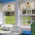 thumbnail image 2 of Sunflower Curtains Kitchen Valance for Windows Rustic Window Toppers Valances Rod Pocket Window Treatments 1 Panel U R My Sunshine Retro Letter Short Curtains for Farmhouse Bathroom Bedroom 54 x 18 in, 2 of 6