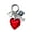 Red, variant on Heart Key Pendant Heart Keychain Heart Bag Ornament Fashion Key Accessory Key Adornment for Fashionable Individual