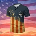 thumbnail image 2 of Patriotic T Shirts for Men 1776-2026 250th Anniversary Shirt Usa Flag Print Round Neck Tee Short Sleeve Henley Summer Casual Tops, 2 of 4