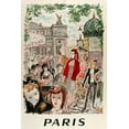 thumbnail image 2 of Vintage Apple Collection 13x18 Gold Ornate Wood Framed with Double Matting Museum Art Print Titled - Beautiful Paris, 2 of 4