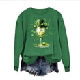 thumbnail image 2 of St. Patrick's Day Sweatshirt for Women LOVE Graphic Four Leaf Clover Print Crewneck Long Sleeve Ribbed Cuffs Festive Holiday Relaxed Fit Pullover, 2 of 7