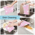 thumbnail image 2 of Yayeee 6 Pack Kitchen Dish Cloths Set for Washing Soft Drying Absorbent Microfiber Towels, Ice Cream Rainbow Pattern, 2 of 9