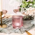 thumbnail image 3 of Portavelas Votive con forma de vela Kate Aspen, cristal acanalado, color rosa, 3 of 7