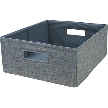 Better Homes & Gardens Half-Size Fabric Storage Bin, Gray