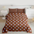 thumbnail image 2 of Homewish Kids Children Retro Polka Dots 3 Pieces Queen Comforter Set,Minimalist Circle Ultra Soft Bedding Sets,Mid Century Vintage Geometric Bedding Comforter Set Breathable, 2 of 8