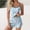 14-Sky Blue, variant on Women Tie Dye Pajama Set Cami Top Shorts Sleepwear Two Piece Loungewear Cute Summer Pjs Nightwear