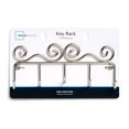 thumbnail image 6 of (2 pack) Mainstays 7.25 inch Shelf Mail and Key Wall Mount Rack Organizer with 5 Key Hooks for Leashes, Keychains, 2 lbs Capacity, Satin Nickel, 1 Pack, 6 of 8
