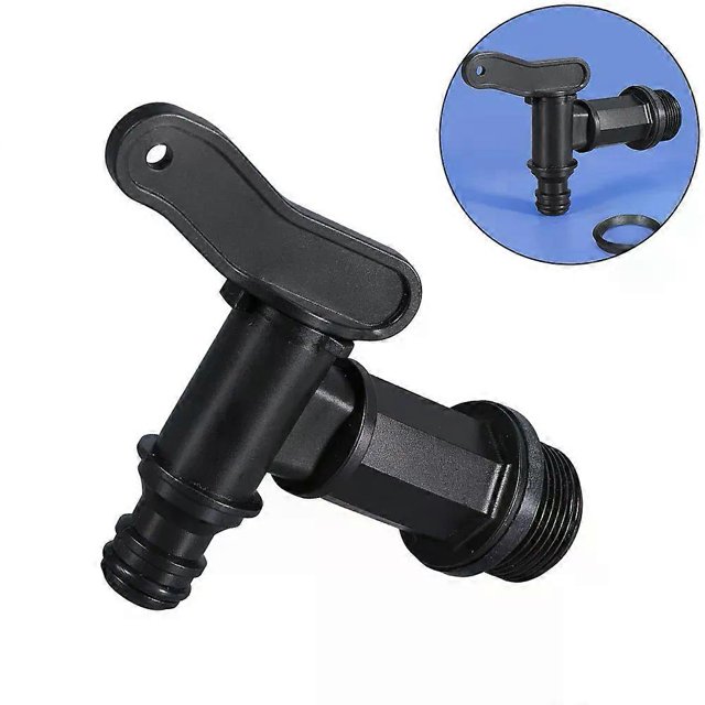 Plastic Bucket Faucet Water Butt Tap For Rain IBC Barrels Snap/Push Black Garden Hose Faucet Garden Supplies Accessories