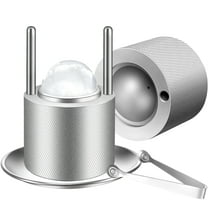 BENTISM Ice Ball Press Ice Ball Maker 2.4"/60 mm Ice Press Kit for Whiskey Silver