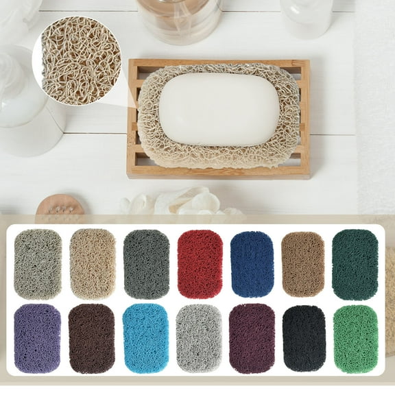 Self-Draining Bar Soap Holder for Shower Bathroom Kitchen PVC Soap Saver Pad No More Mushy Soap Quick Dry Tray Mat