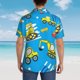 thumbnail image 4 of Balery Cute Car Cartoon Camisas hawaianas de manga corta para hombre, camisas playeras de corte holgado, camisas de vacaciones con botones,3X-Large, 4 of 7