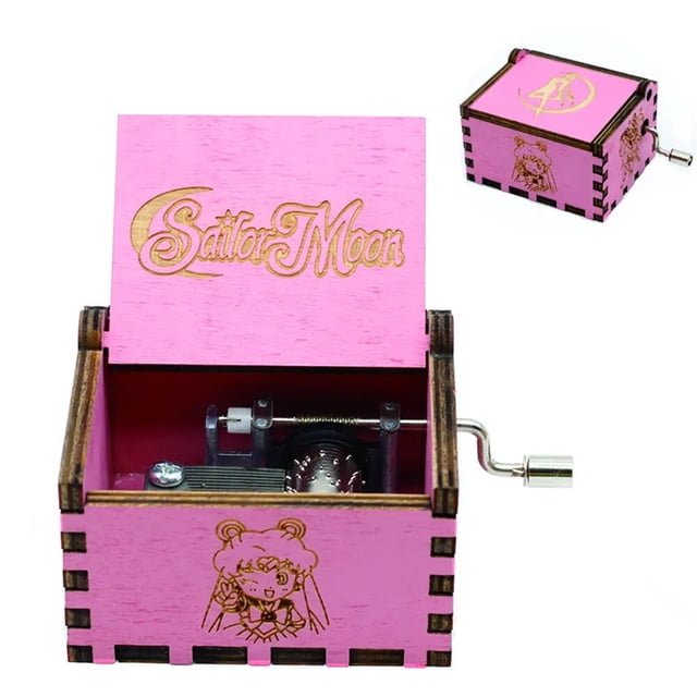 Caja de música de madera FLY Me To The Moon, regalo mecánico de cumpleaños para niños, navidad, pareja, día de san valentín, regalo especial