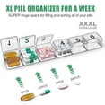 thumbnail image 3 of 30-Day Pill Organizer Monthly Case with Large Compartments, Box for Vitamins and Medication, Transparent, 3 of 7
