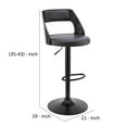 thumbnail image 4 of Adjustable Barstool with Open Wooden Back, Black, 4 of 6