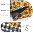 thumbnail image 6 of Runner Rug 2 x 6 Ft, Sunflowers Washable Non-Slip Floor Mat for Kitchen Hallway/Entryway, Farmhouse Summer Floral Black White Plaid Long Kitchen Runner Area Rugs for Living Room, Low-Profile, 6 of 7