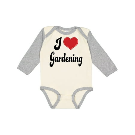 

Inktastic Gardener Gift I Love Gardening Gift Baby Girl Long Sleeve Bodysuit