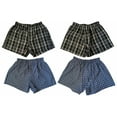 thumbnail image 2 of ToBeInStyle Boys' Pack of 6 Assorted Cotton-Blend Tartan Patterned Boxer Shorts - Small, 2 of 6