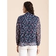 thumbnail image 3 of Moomaya Womens Turtle Neck Top, Long Sleeves, Formal Wear Chiffon Top, 3 of 9