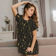 thumbnail image 3 of Naloa Bottles Print Women Nightgowns,Womens Loungewear,Short Sleeve Sleepwear,Comfy Ladies Nightdress, 3 of 6