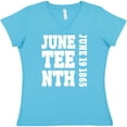 thumbnail image 3 of Inktastic Juneteenth June 19, 1865 Women's V-Neck T-Shirt, 3 of 5