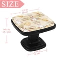 thumbnail image 3 of 4 Pcs Square Cabinet Handle Cupboard Knob Drawer Pulls Handle Hand-drawn Easter Drawer Knobs with Screws Furniture Decoration, 3 of 5