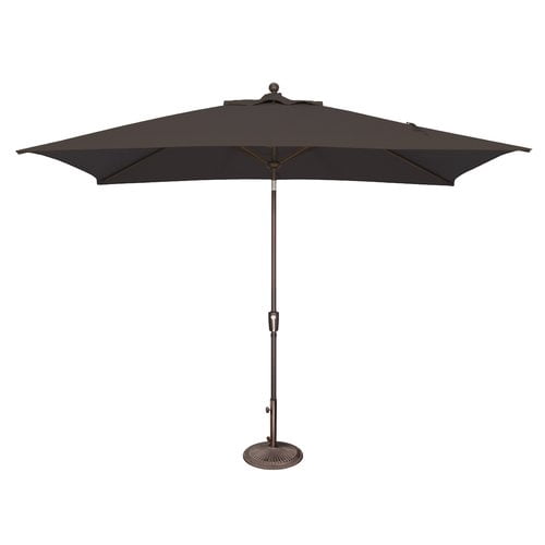 Simplyshade 6 X 10 Ft Rectangle Push Button Tilt Market Umbrella Forest Green Walmart Com Walmart Com