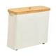 thumbnail image 2 of Soporte de papel higiénico Organizador de papel higiénico Multifuncional Almacenamiento de papel higiénico impermeable con tapa de bambú para baño , Beige, 2 of 9