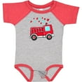 thumbnail image 3 of Inktastic Valentine Fire Truck with Hearts Boys or Girls Baby Bodysuit, 3 of 5