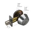 thumbnail image 5 of Design House Pro Deadbolt 2-Way Single Cylinder Deadbolt with Latch, Polished Chrome, 5 of 13