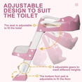 thumbnail image 4 of BRINJOY Potty Training Seat with Step Stool Ladder, Foldable Toddler Potty Seat for Toilet with Splash Guard, Cushioned Seat, and Anti-Slip Pad for Girls & Boys (Pink), 4 of 8