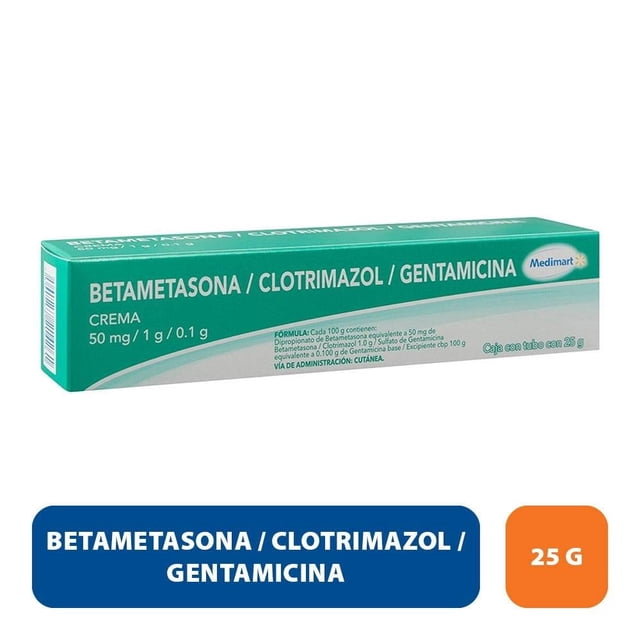 Betametasona/ Clotrimazol/ Gentamicina Medimart 50 mg/ 1 g/ 0.1 g crema 25 g