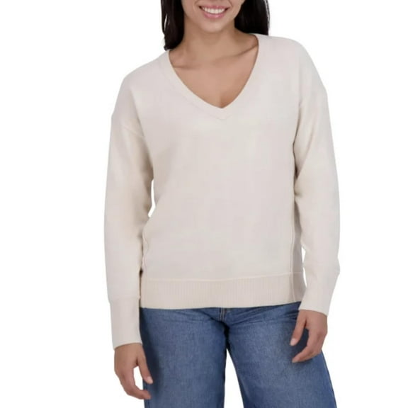 Lucky Brand Women's Soft Long Sleeve V-Neck Sweater (US, Alpha, XX-Large, Regular, Regular, Natural Multi (Cream))
