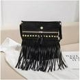 thumbnail image 4 of JUYGO Women Hobo Fringe Crossbody Bag Vintage Small Bohemian Tassel Shoulder Bag Studded Faux Suede Western Hippie Boho Purse, 4 of 7