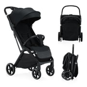 Vrhot Compact Baby Stroller, One-Hand Fold, Lightweight, Multi-Position Recline, Canopy, For Infants and Toddlers, Black