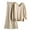 Beige, variant on Lovskoo 2024 Women's Sweater Set Trendy Versatile Round Neck Long Sleeve Loose Top Blouse Pants Set Beige