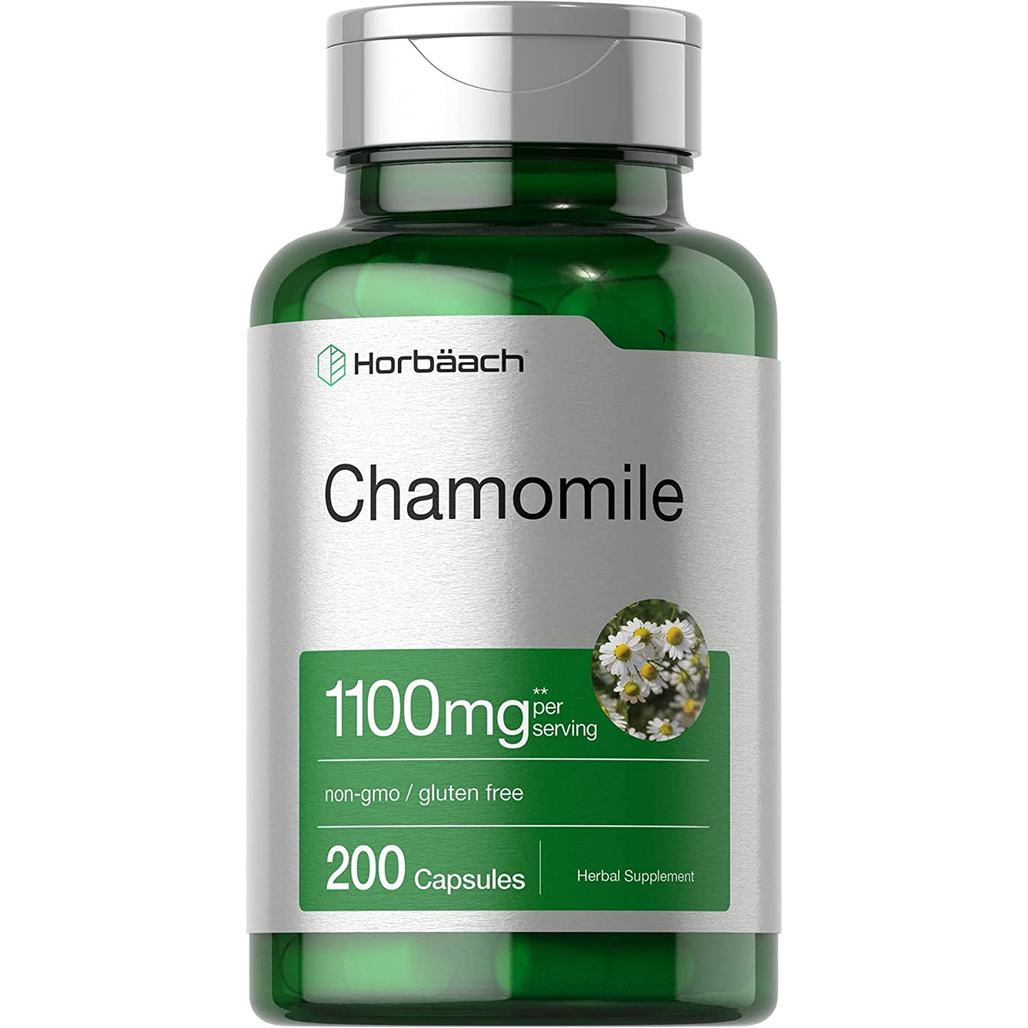 Chamomile Flower 1100mg | 200 Capsules for Men and Women | by Horbaach
