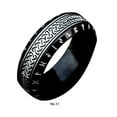 thumbnail image 4 of Maytalsory Unique Vintage Steel Ring Suitable For All Genders Metal Ring For Men Gifts For Friends Vintage Rings All black 11 1Set, 4 of 6