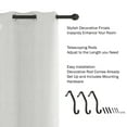 thumbnail image 2 of Lavish Home 1-inch Curtain Rod with Fluted Ball Finials for Windows 48-84" (Antique Black), 2 of 6