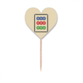 thumbnail image 1 of Mahjong Circle puntos 9 Tile pattern Etiqueta del corazón de la bandera del palillo de dientes, 1 of 3